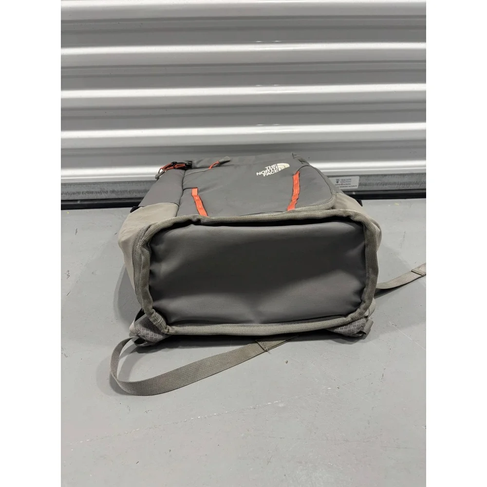The North Face Kaban Backpack Grey Orange Laptop Commuter Bag FlexVent NF0A2ZEU